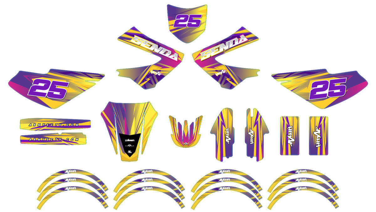 Kit déco 50cc Derbi Senda xtreme 2006-2010 Flamer