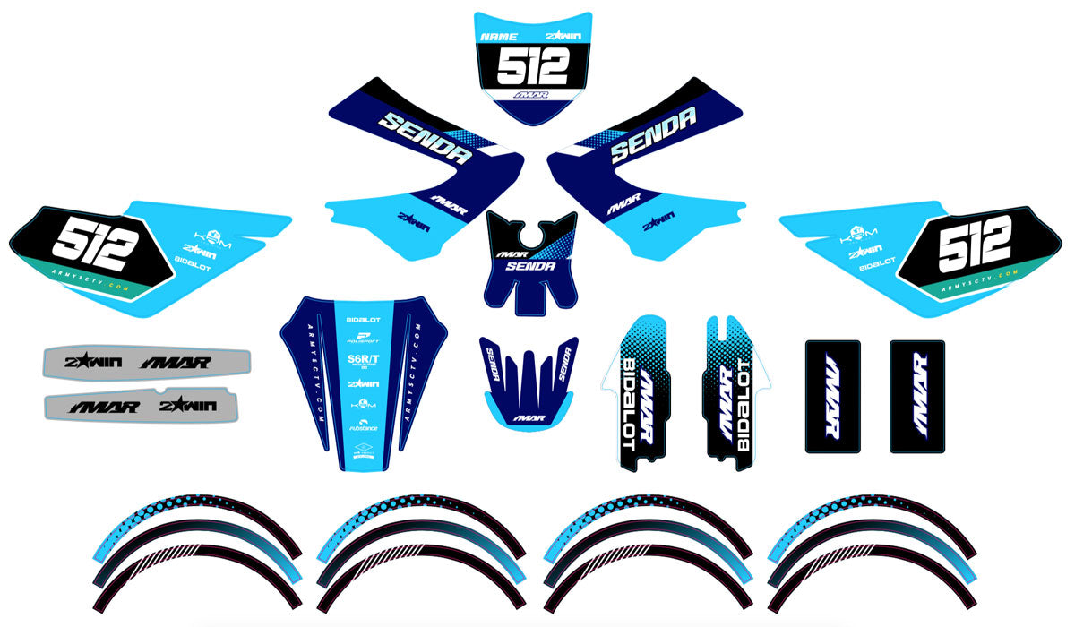 Kit pegatinas 50cc Derbi Senda xtreme 2006-2010 Hero