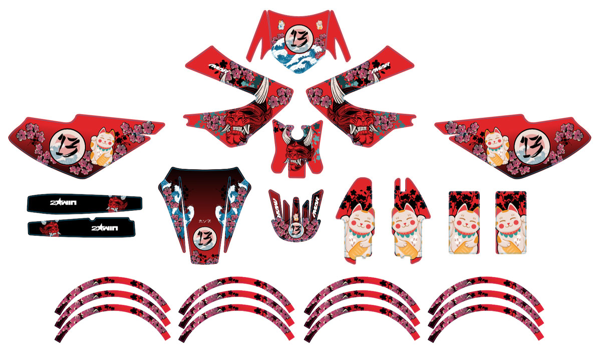 Kit déco 50cc Derbi Senda xtreme 2006-2010 Arigato