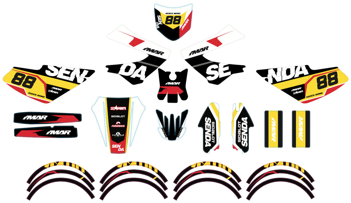 Kit pegatinas 50cc Derbi Senda xtreme 2006-2010 Army Kainam