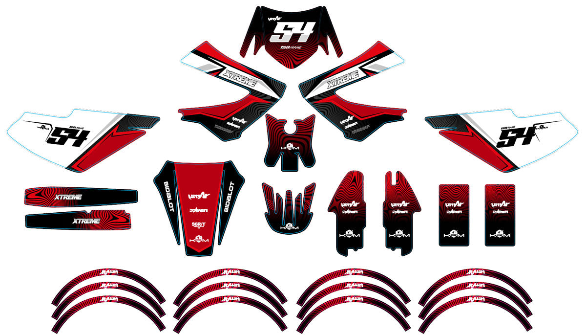Kit déco 50cc Derbi Senda xtreme 2006-2010 Orion