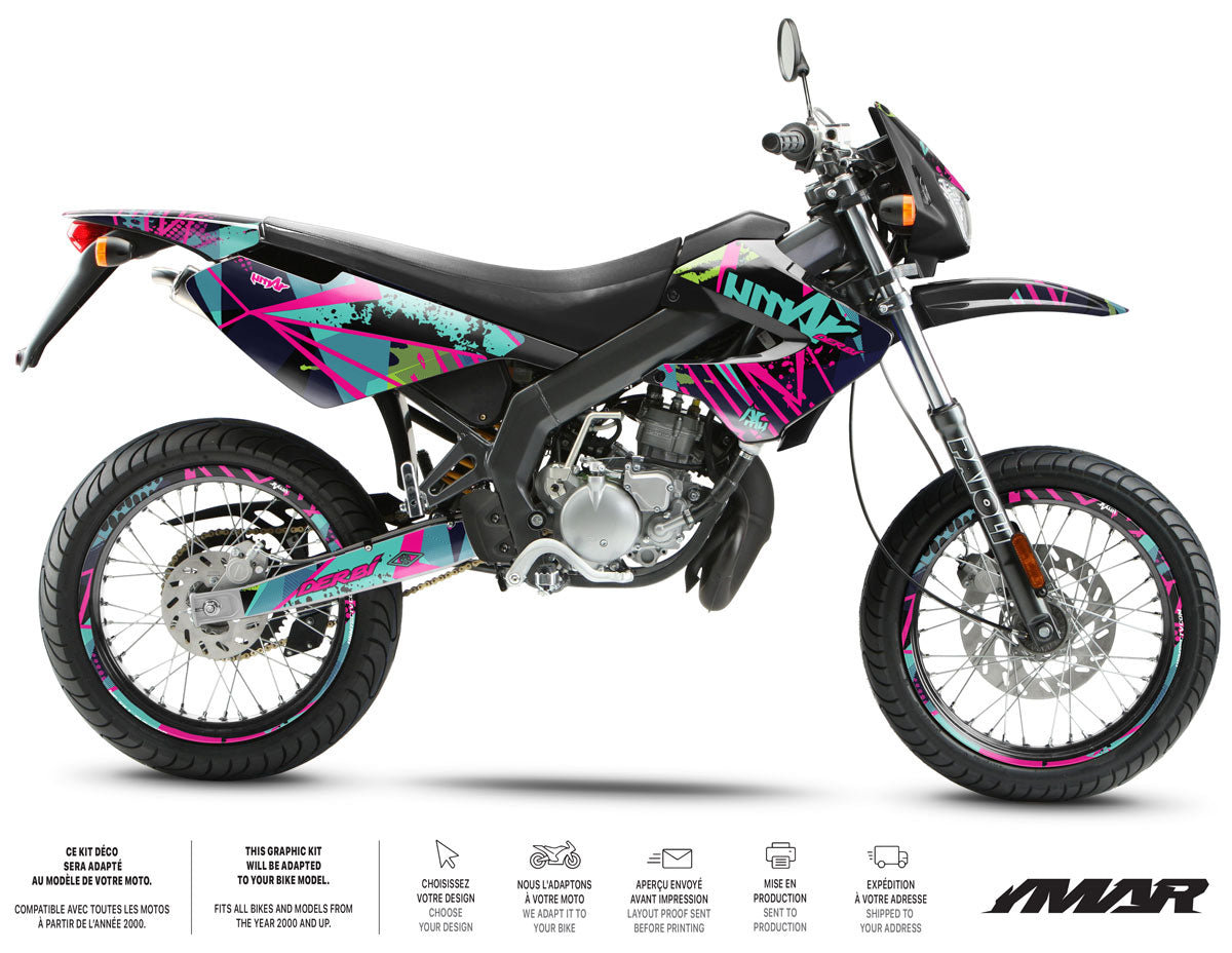 Kit déco 50cc Derbi Senda xtreme 2006-2010 Army Pinkster