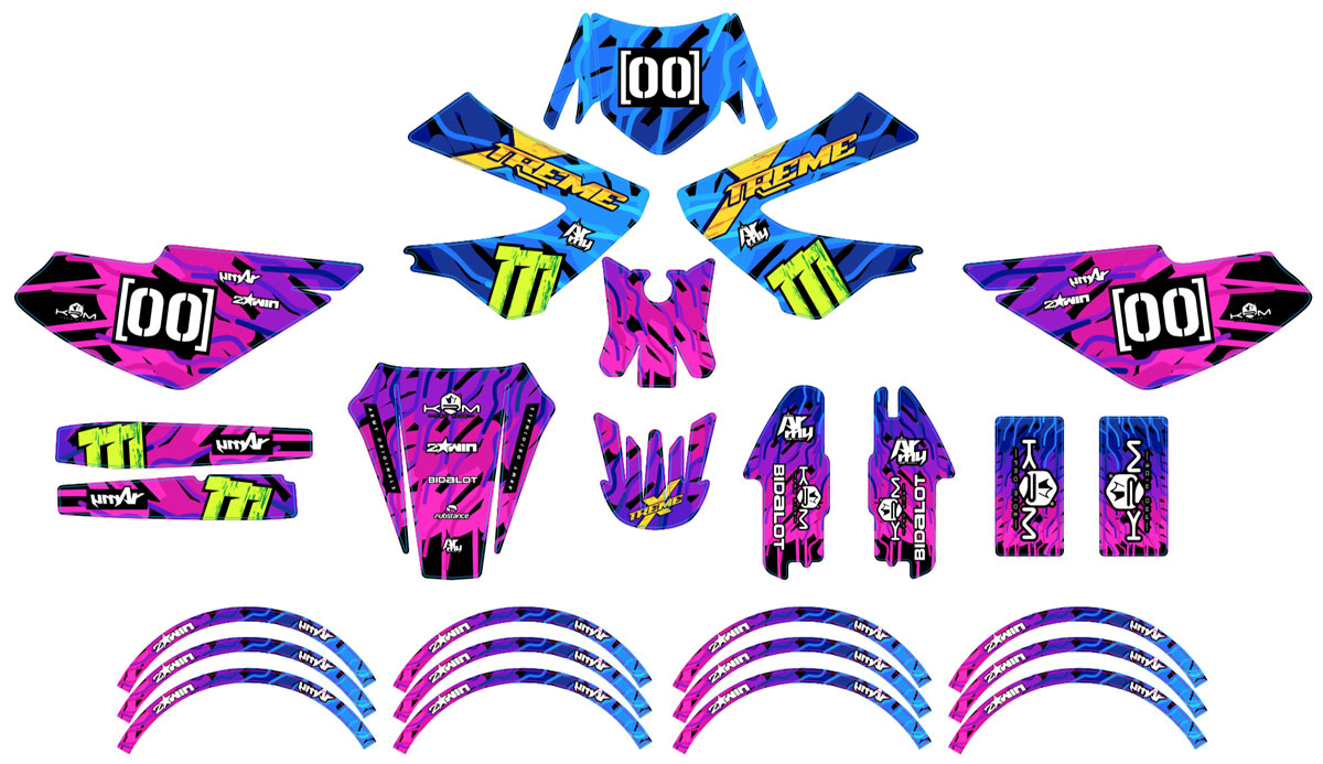 Kit déco 50cc Derbi Senda xtreme 2006-2010 Sparkler