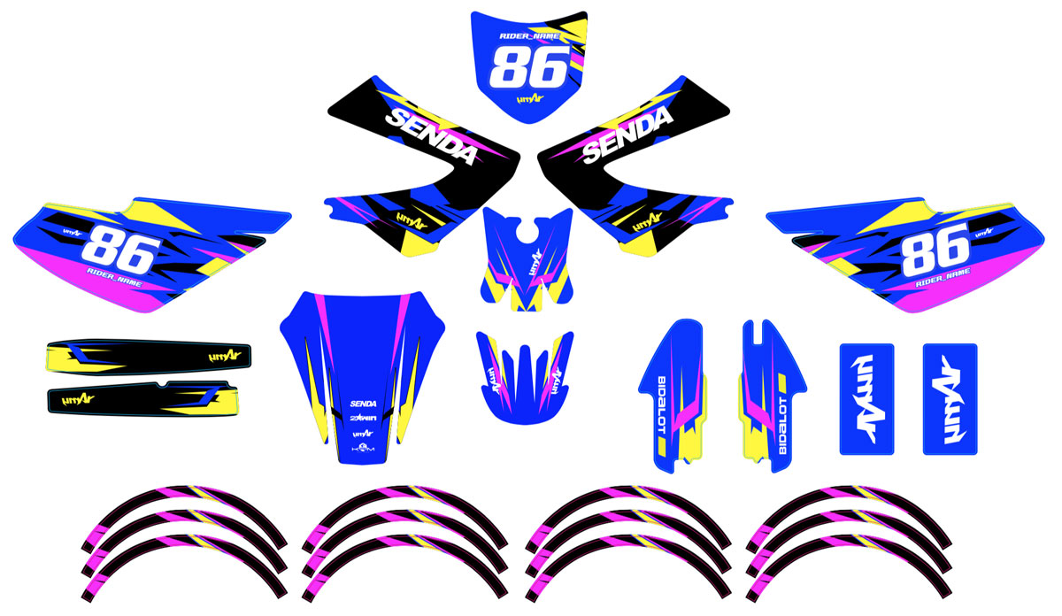 Kit pegatinas 50cc Derbi Senda xtreme 2006-2010 Army Tacker