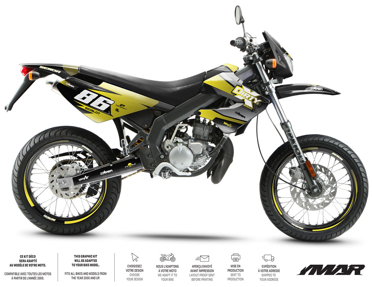 Kit déco 50cc Derbi Senda xtreme 2006-2010 Yoshi