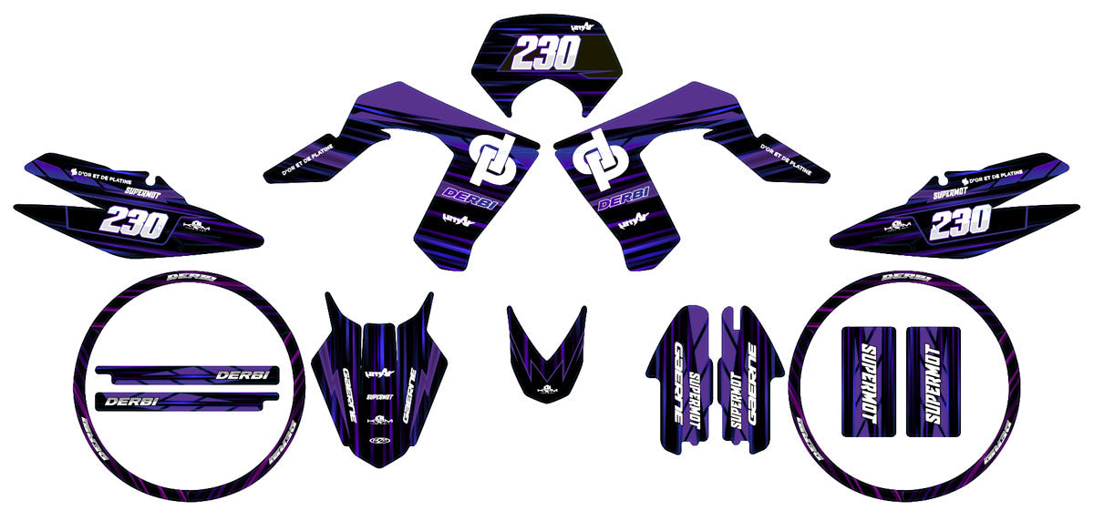 Derbi DRD Pro 50cc Gold and Platinum Graphics Kit | motorcycle stickers | 50cc customization | armysctv