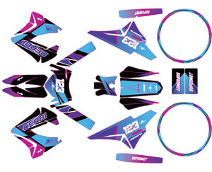 Kit déco 50cc Derbi Senda TNT Tuning Artisse | autocollants moto | personnalisation 50cc | armysctv