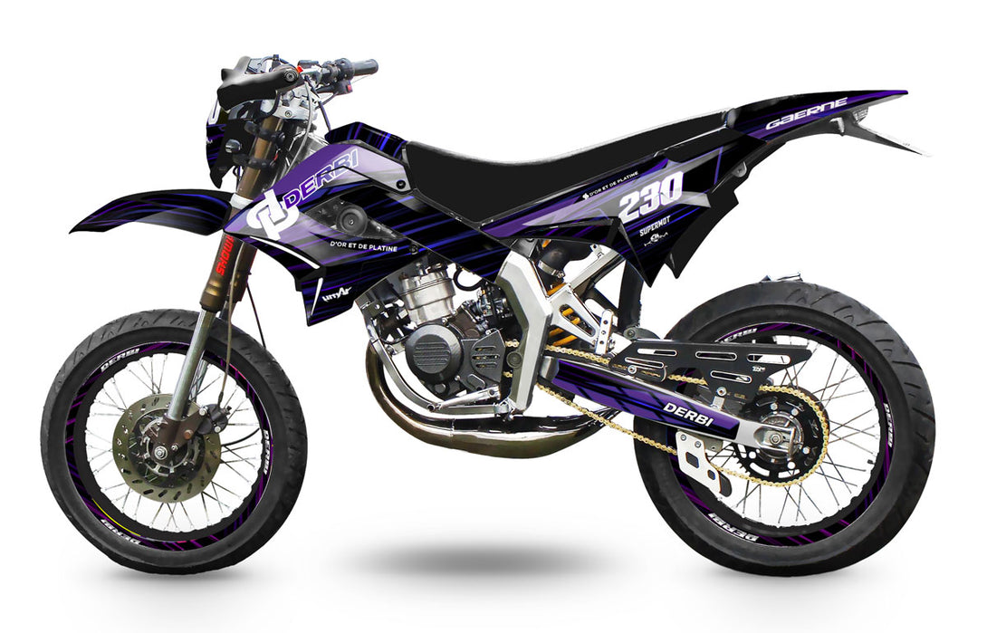 Kit déco 50cc Derbi Senda TNT Tuning D'or et de platine