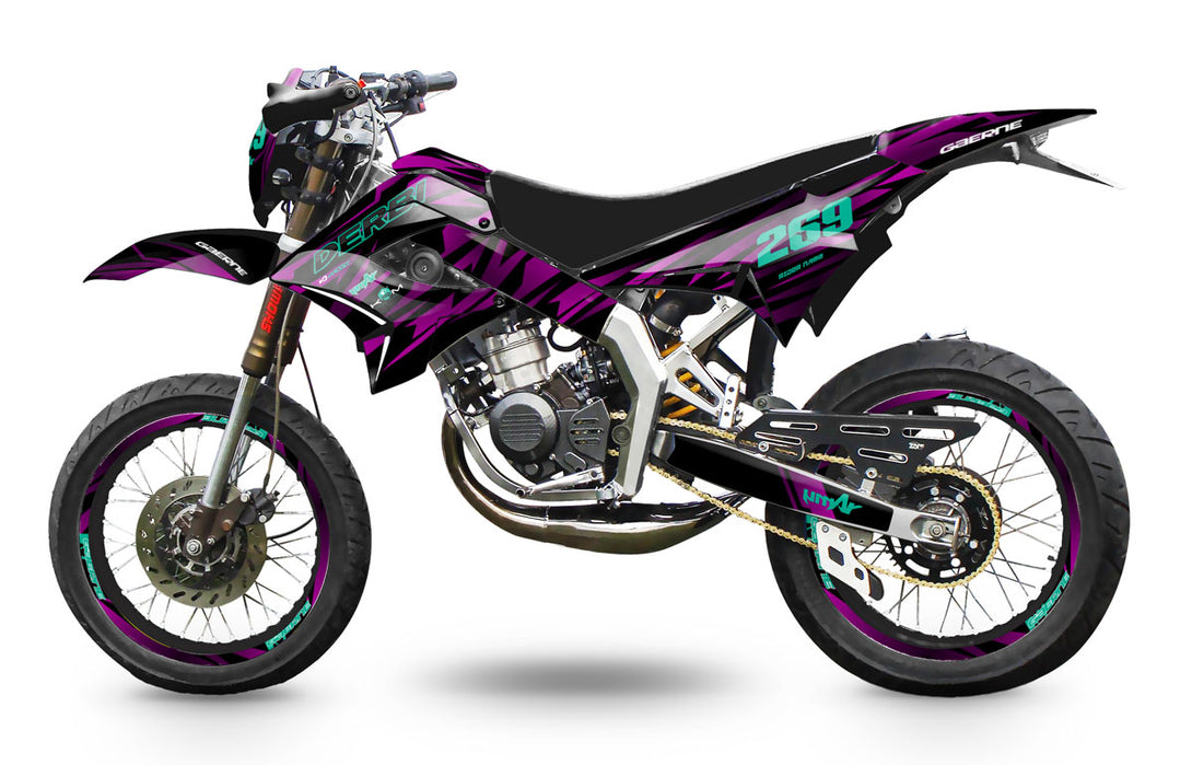 Kit déco 50cc Derbi Senda TNT Tuning Purple Rain