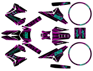 Deko-sett 50cc Derbi Senda TNT Tuning Purple Rain | motorsykkelklistremerker | tilpasning 50cc | armysctv