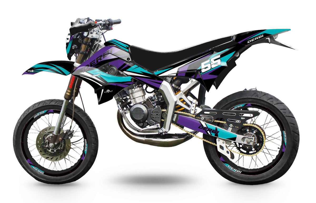 Kit pegatinas 50cc Derbi Senda TNT Tuning Stream | pegatinas para moto | personalización 50cc | armysctv