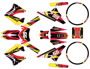 Deko-sett 50cc Derbi Senda TNT Tuning Stream | motorsykkelklistremerker | tilpasning 50cc | armysctv