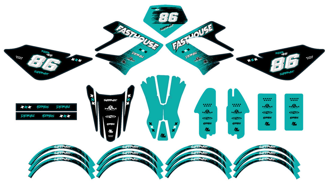 Kit déco 50cc Derbi DRD Racing 2004-2010 Fasthouse