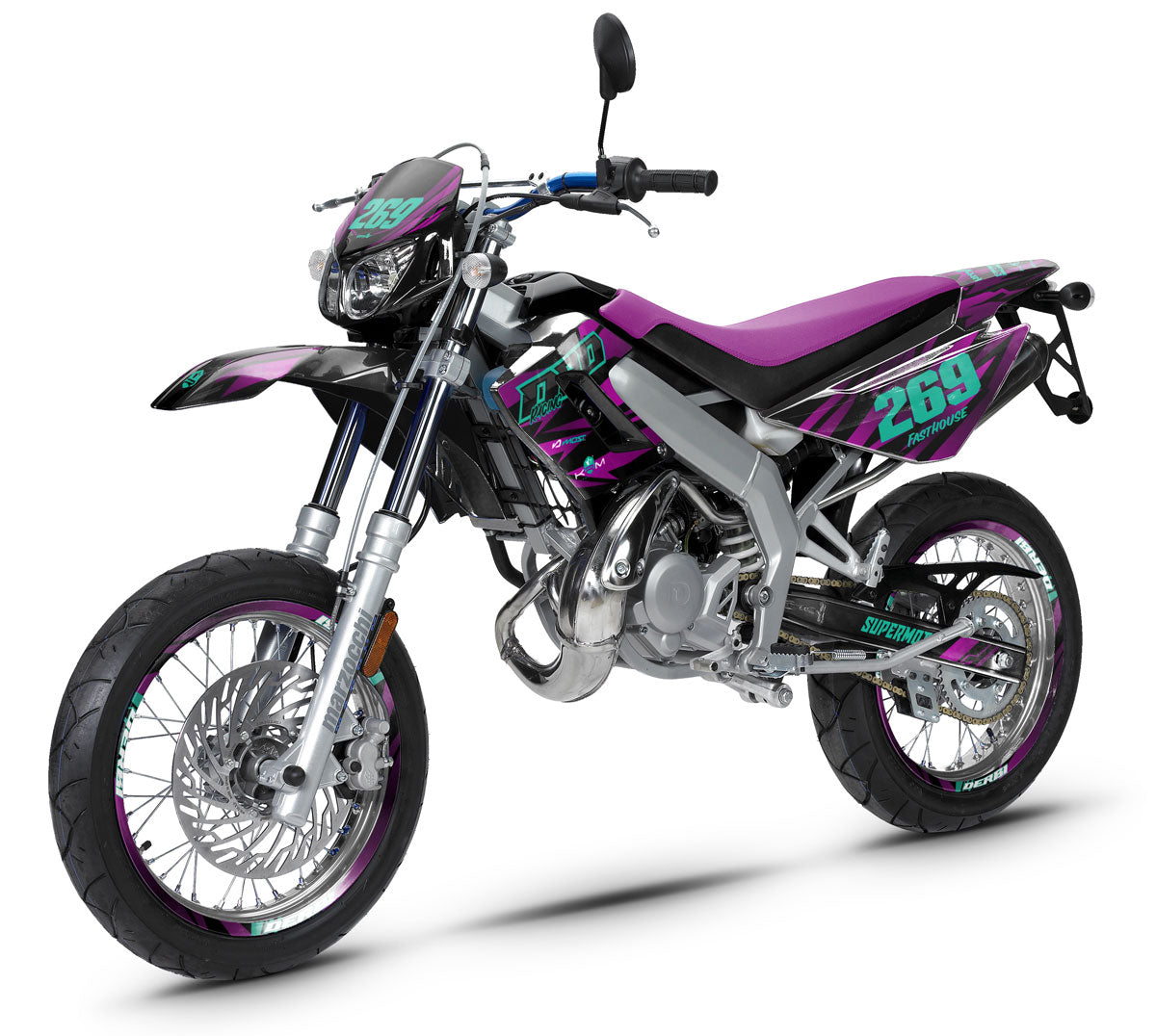50cc Graphic decals Derbi DRD Racing Purple Rain - Refinement and ...