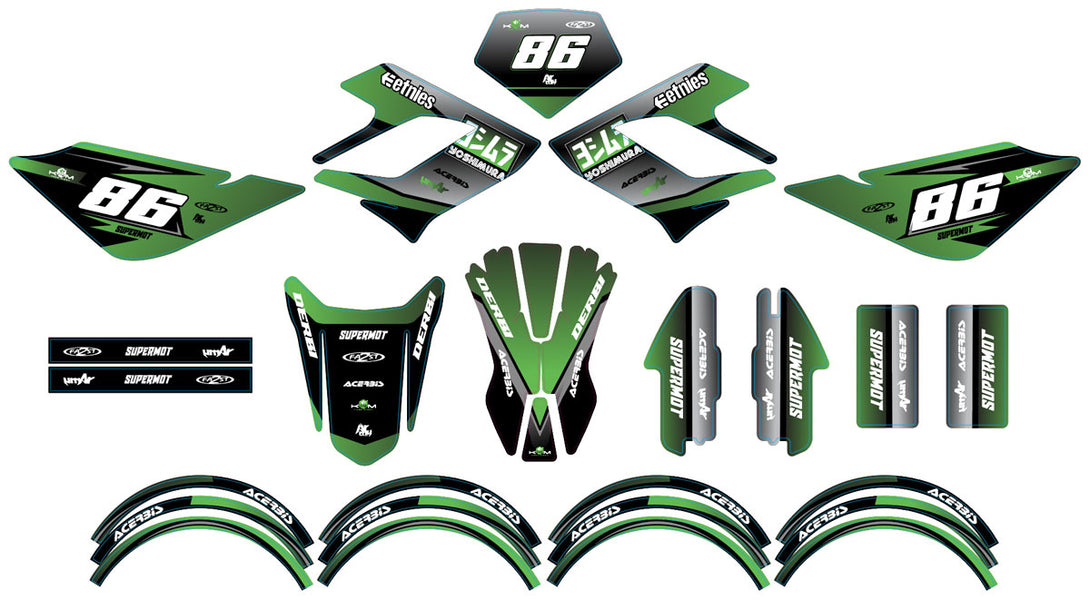 Kit déco 50cc Derbi DRD Racing 2004-2010 Yoshi