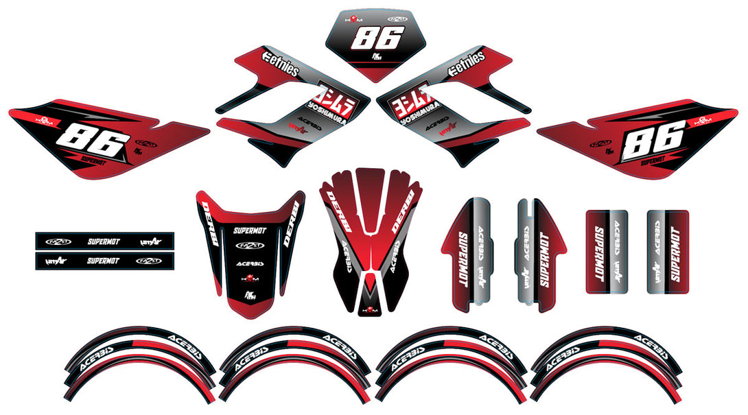 Kit déco 50cc Derbi DRD Racing 2004-2010 Yoshi