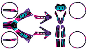 Kit déco 50cc Fantic Caballero 2013-2016 Electrify | autocollants moto | personnalisation 50cc | armysctv