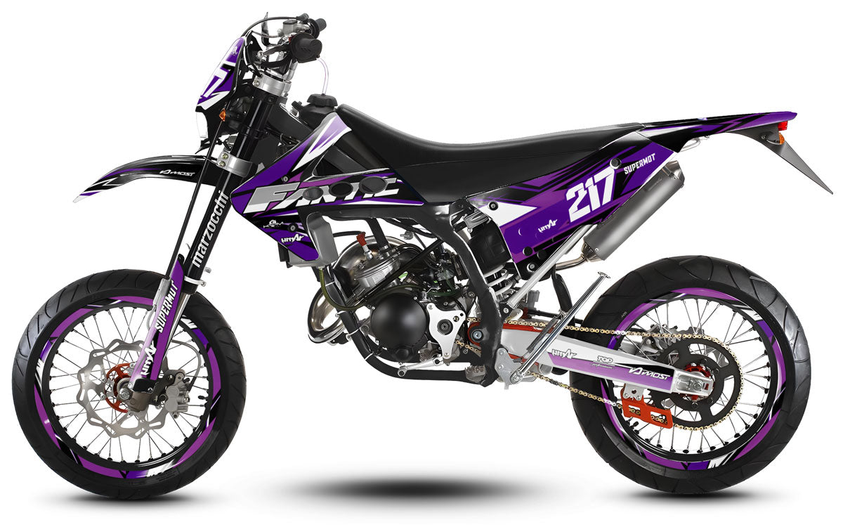 Kit déco 50cc Fantic Caballero 2013-2016 Army Lilaks | autocollants moto | personnalisation 50cc | armysctv