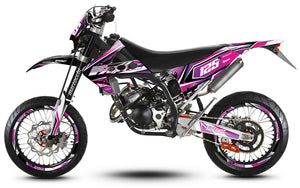 Kit pegatinas 50cc Fantic Caballero 2013-2016 MX Cielo | pegatinas para moto | personalización 50cc | armysctv