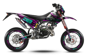 Kit déco 50cc Fantic Caballero 2013-2016 Purple Rain | autocollants moto | personnalisation 50cc | armysctv