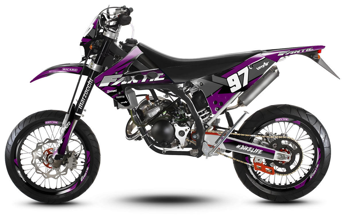 Kit déco 50cc Fantic Caballero 2013-2016 Redfast | autocollants moto | personnalisation 50cc | armysctv