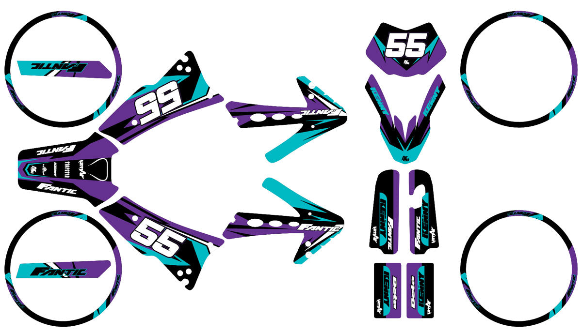 Kit déco 50cc Fantic Caballero 2013-2016 Stream | autocollants moto | personnalisation 50cc | armysctv