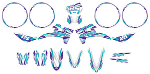 Dekor kit Fantic 50cc 2017-2022 Komplexität | Motorradaufkleber | Personalisierung 50cc | armysctv