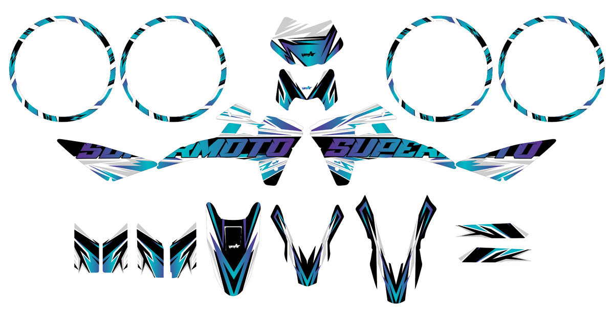 Kit déco Fantic 50cc 2017-2022 Courtesy | autocollants moto | personnalisation 50cc | armysctv
