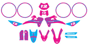 Kit déco Fantic 50cc 2017-2022 Crosspower | autocollants moto | personnalisation 50cc | armysctv