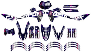 Kit déco Fantic 50cc 2017-2022 Cyberpunk | autocollants moto | personnalisation 50cc | armysctv