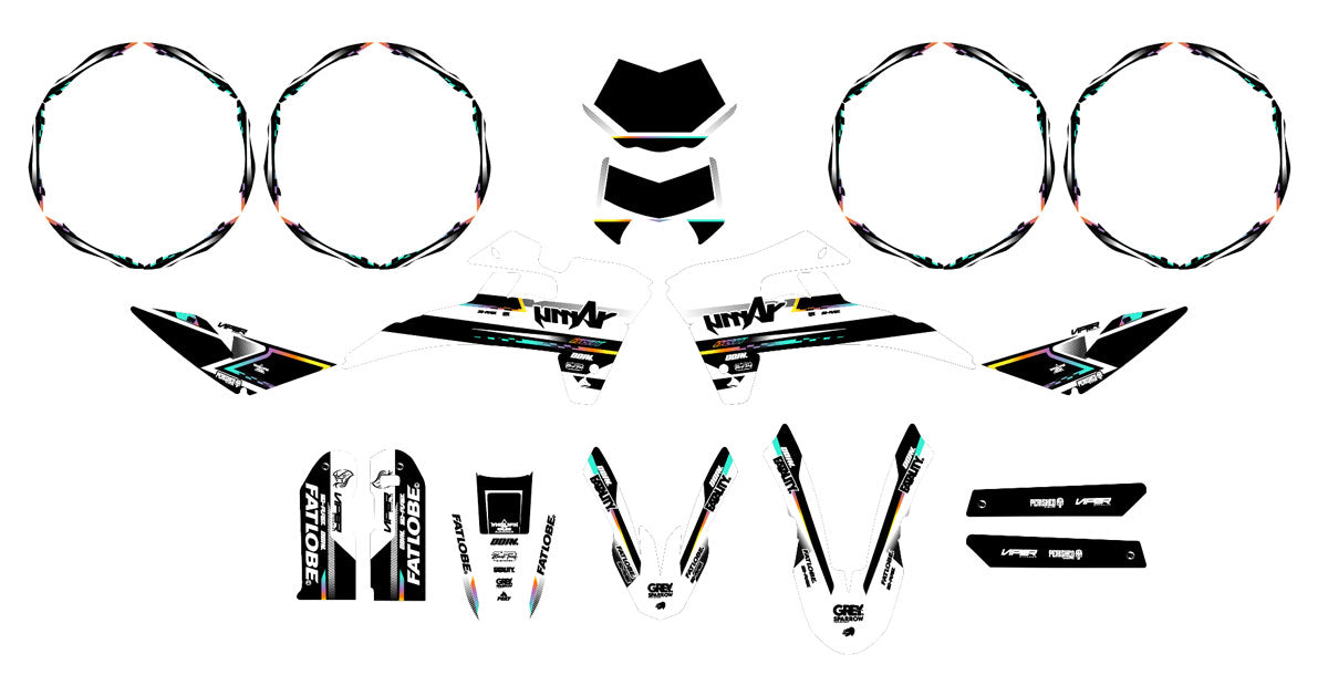 Kit déco Fantic 50cc 2017-2022 Droid | autocollants moto | personnalisation 50cc | armysctv
