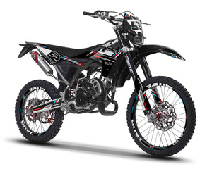 Kit déco Fantic XE 50cc Enduro 2017-2022 Black Cat | autocollants moto | personnalisation 50cc | armysctv