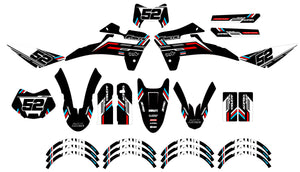 Kit déco Fantic XE 50cc Enduro 2017-2022 Black Cat | autocollants moto | personnalisation 50cc | armysctv
