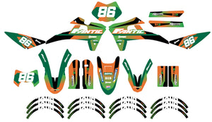 Kit déco Fantic XE 50cc Enduro 2017-2022 Blast | autocollants moto | personnalisation 50cc | armysctv
