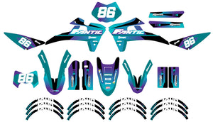 Kit déco Fantic XE 50cc Enduro 2017-2022 Blast | autocollants moto | personnalisation 50cc | armysctv