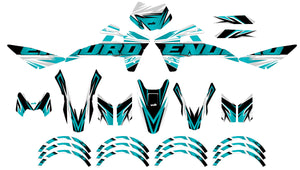 Kit déco Fantic XE 50cc Enduro 2017-2022 Courtesy | autocollants moto | personnalisation 50cc | armysctv