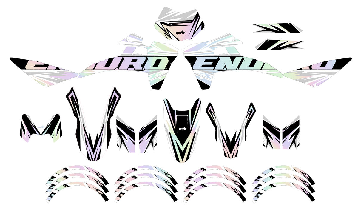 Kit déco Fantic XE 50cc Enduro 2017-2022 Courtesy | autocollants moto | personnalisation 50cc | armysctv