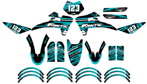 Kit déco Fantic XE 50cc Enduro 2017-2022 Dream | autocollants moto | personnalisation 50cc | armysctv