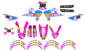 Kit déco Fantic XE 50cc Enduro 2017-2022 Foxy MX | autocollants moto | personnalisation 50cc | armysctv