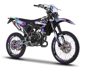Kit déco Fantic XE 50cc Enduro 2017-2022 MX Sky | autocollants moto | personnalisation 50cc | armysctv