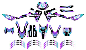 Kit déco Fantic XE 50cc Enduro 2017-2022 MX Sky | autocollants moto | personnalisation 50cc | armysctv