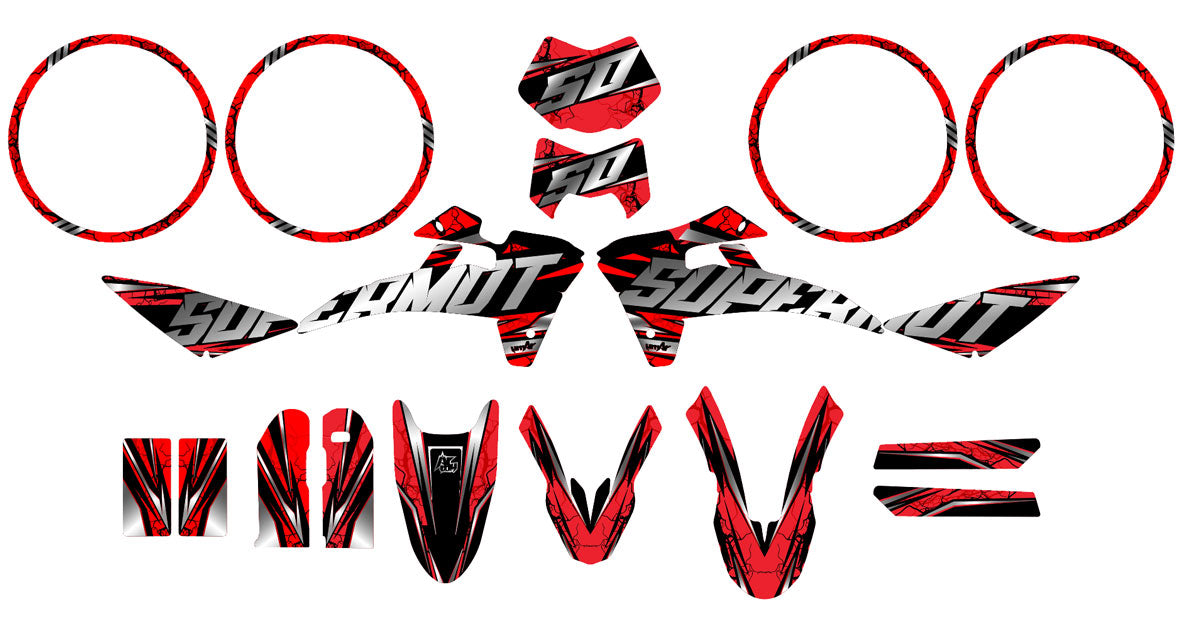 Kit déco Fantic 50cc 2017-2022 Illuzion | autocollants moto | personnalisation 50cc | armysctv