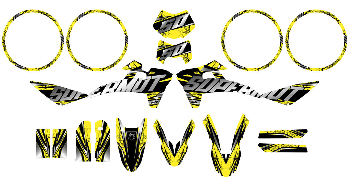 Kit déco Fantic 50cc 2017-2022 Illuzion | autocollants moto | personnalisation 50cc | armysctv