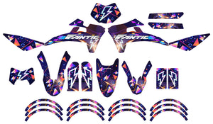 Deko-sett Fantic 50cc 2017-2022 Lyn | motorsykkel klistremerker | tilpasning 50cc | armysctv