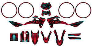 Dekor kit Fantic 50cc 2017-2022 Metallstil | Motorradaufkleber | Personalisierung 50cc | armysctv