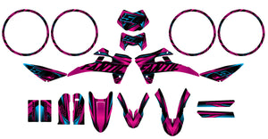 Dekor kit Fantic 50cc 2017-2022 Metallstil | Motorradaufkleber | Personalisierung 50cc | armysctv