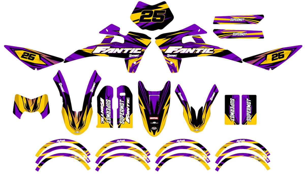 Graphics kit Fantic 50cc 2017-2022 Scrambler | motorcycle stickers | 50cc customization | armysctv