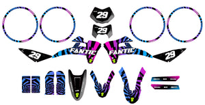 Dekor kit Fantic 50cc 2017-2022 Swirl | Motorradaufkleber | Personalisierung 50cc | armysctv