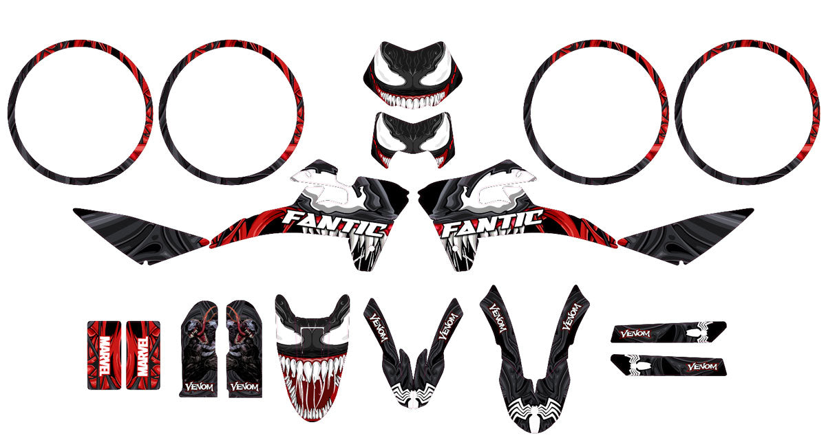 Kit déco Fantic 50cc 2017-2022 Venom | autocollants moto | personnalisation 50cc | armysctv