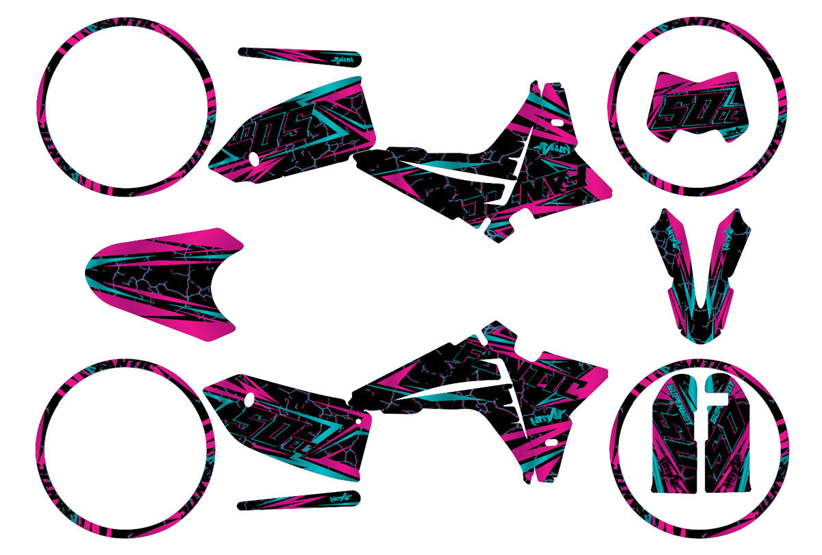 Kit déco Fantic 50cc 2023-2025 Bleuz | autocollants moto | personnalisation 50cc | armysctv